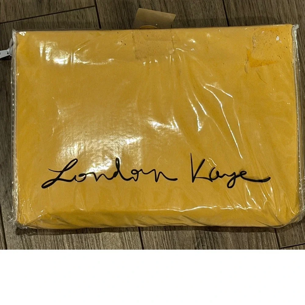 London Kaye Twin XL Sheet Set 3pc Mustard Yellow Microfiber Oeko-Tex NEW